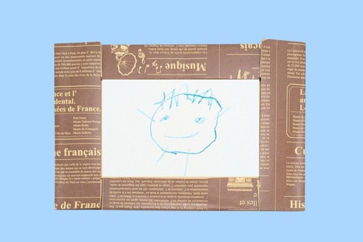 父の日アイデア|似顔絵ブックカバー|簡単手作りプレゼント