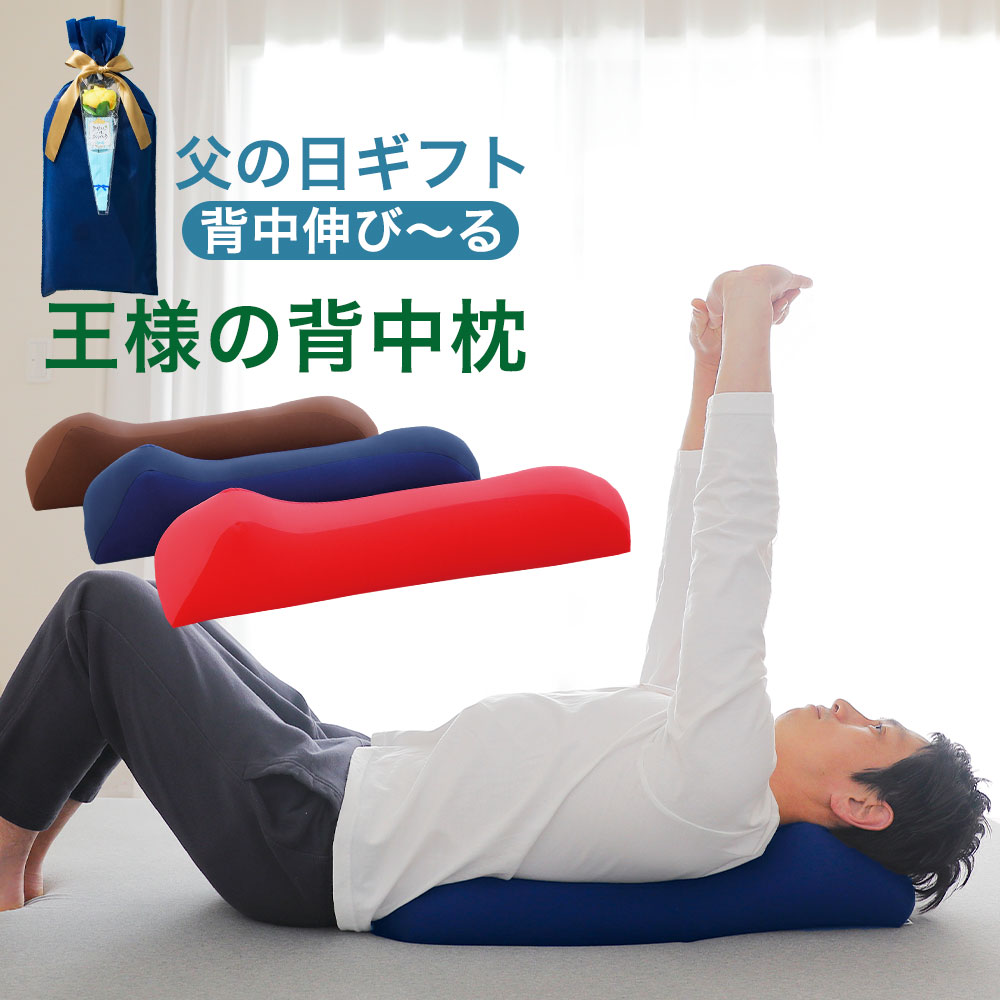 王様の背中枕 ゴロンと寝転ぶだけで自然と胸が開いてスッキリ気持ちいい！